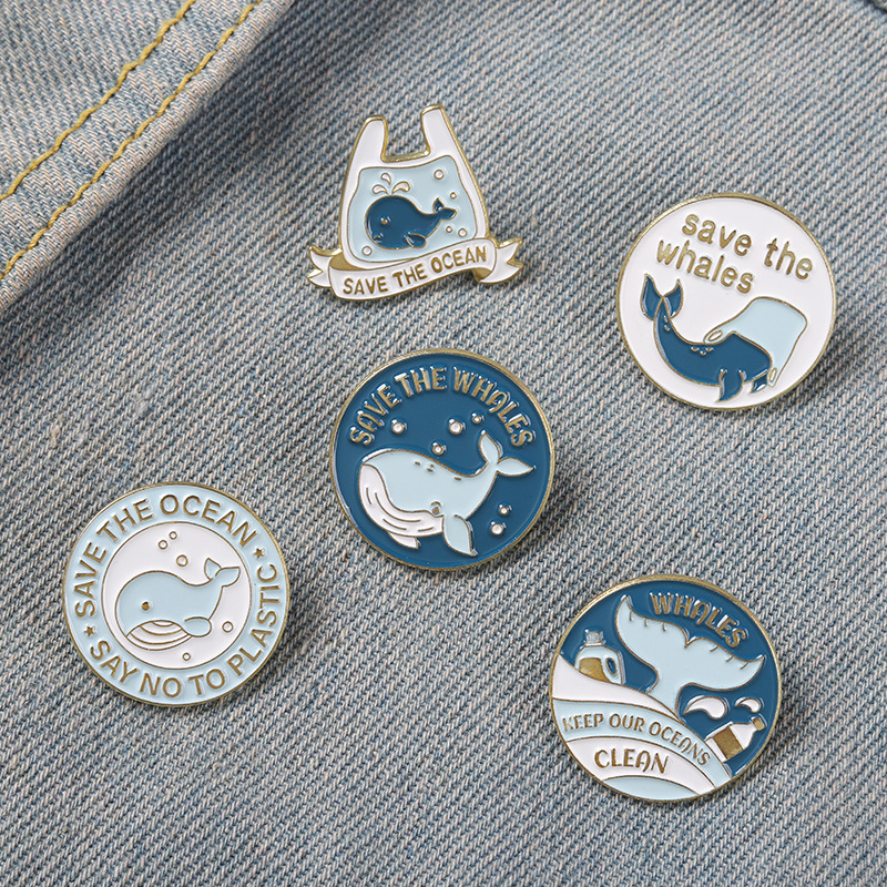 Cute Cartoon Whale Brooch Pins – Embroidery Fish Bewertung und Preis