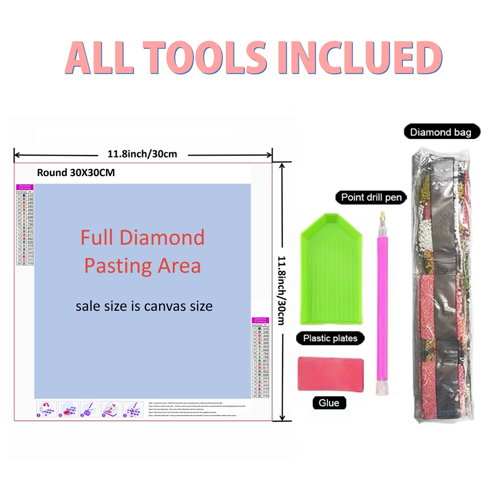 1pc frameless  5D DIY Diamond  – Embroidery Ideas Bewertung und Preis