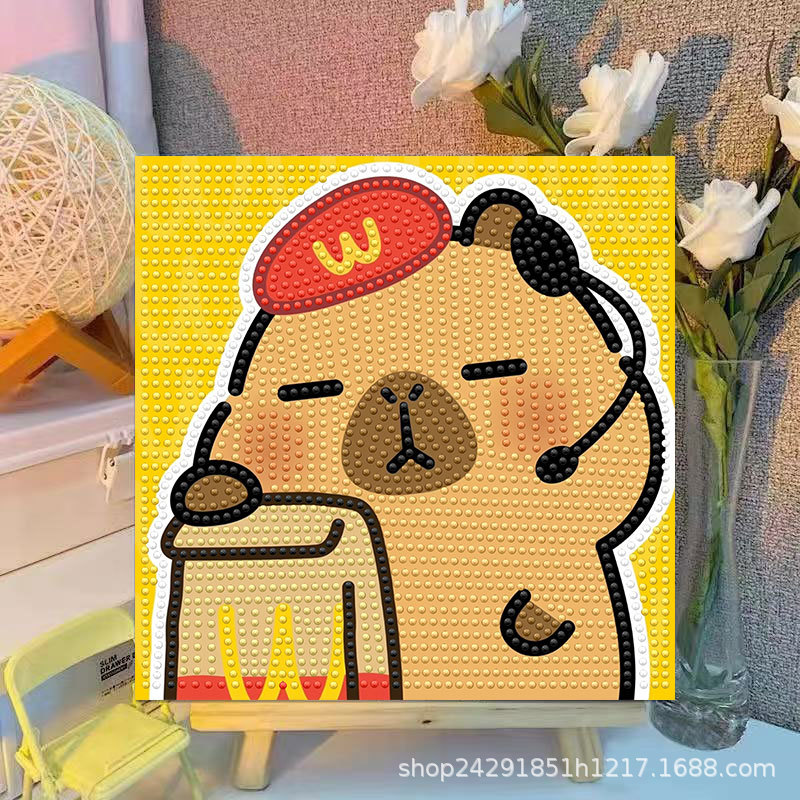 Cartoon Capibala Crystal Diamo – Embroidery Art Bewertung und Preis