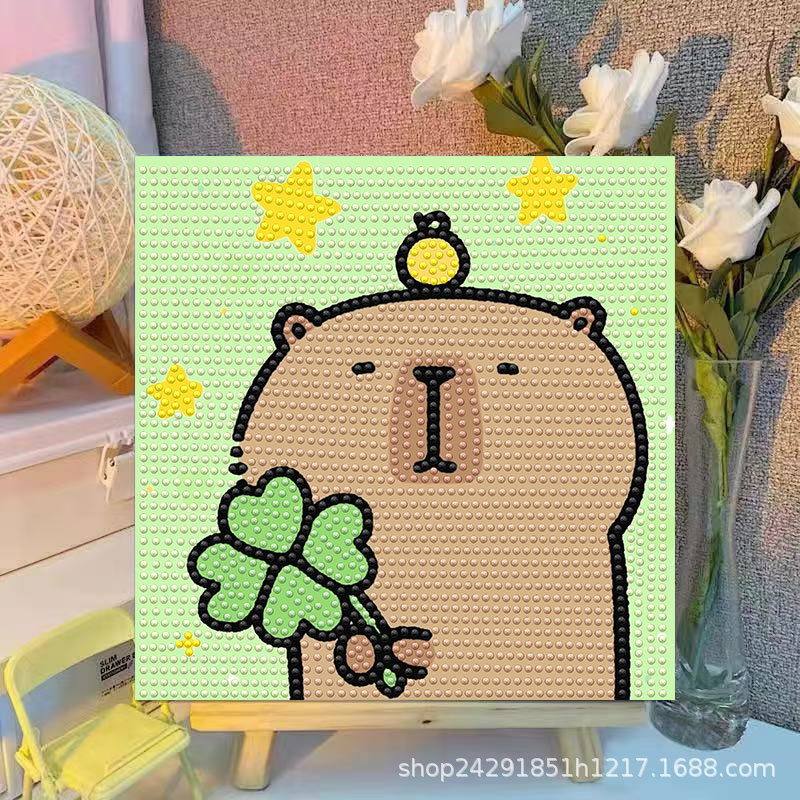 Cartoon Capibala Crystal Diamo – Embroidery Art Bewertung und Preis