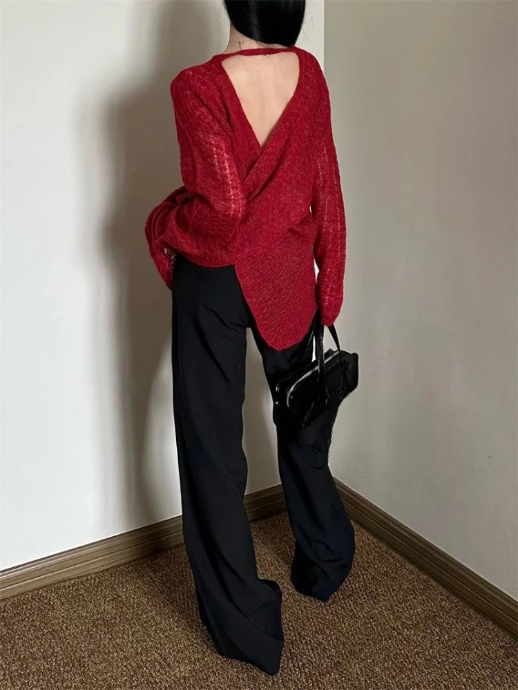 Y2K See-Through Knitted Women' – Embroidery Tshirt Bewertung und Preis