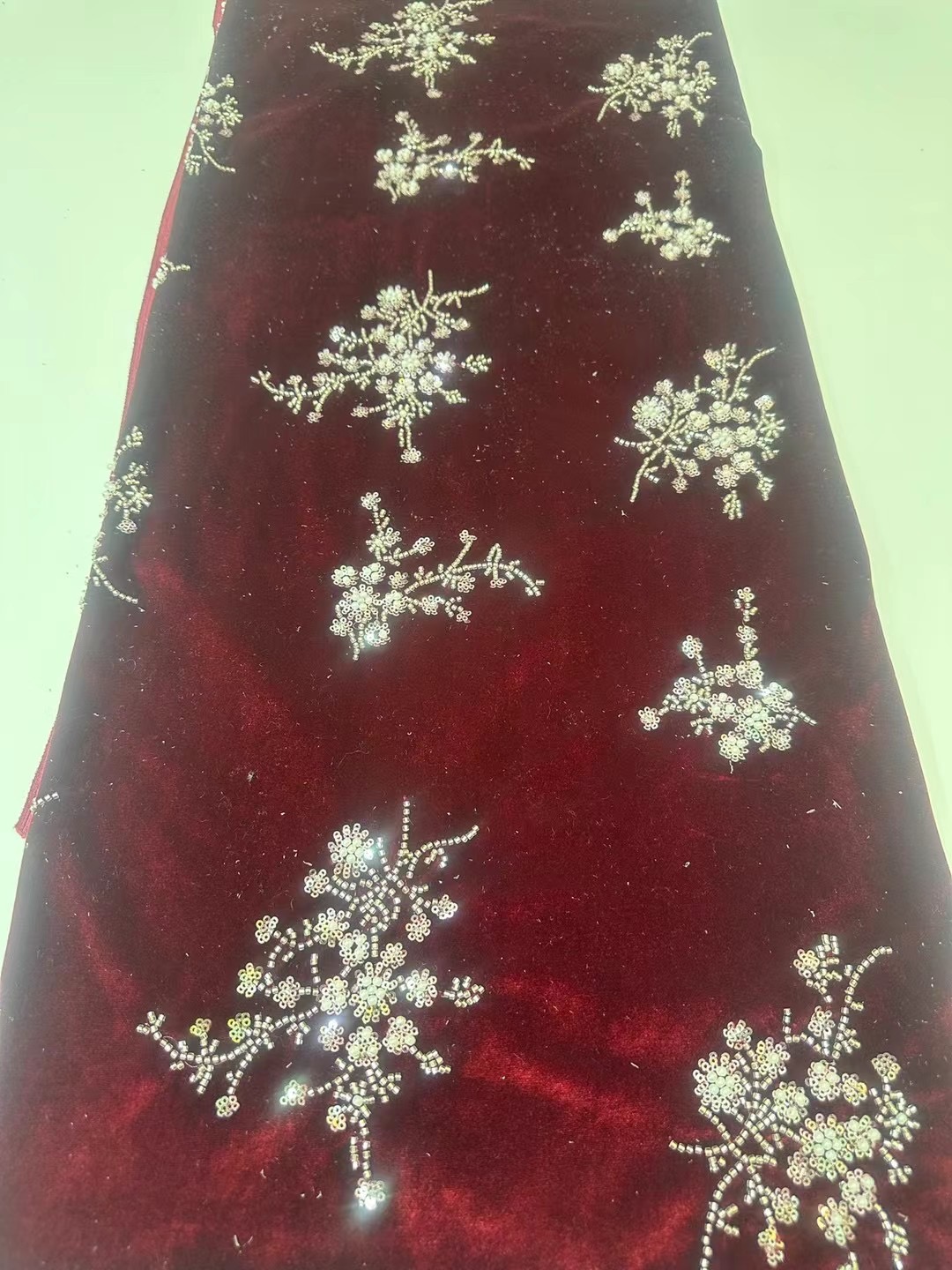 African Handmade Beads Velvet  – Embroidery Net Dress Bewertung und Preis