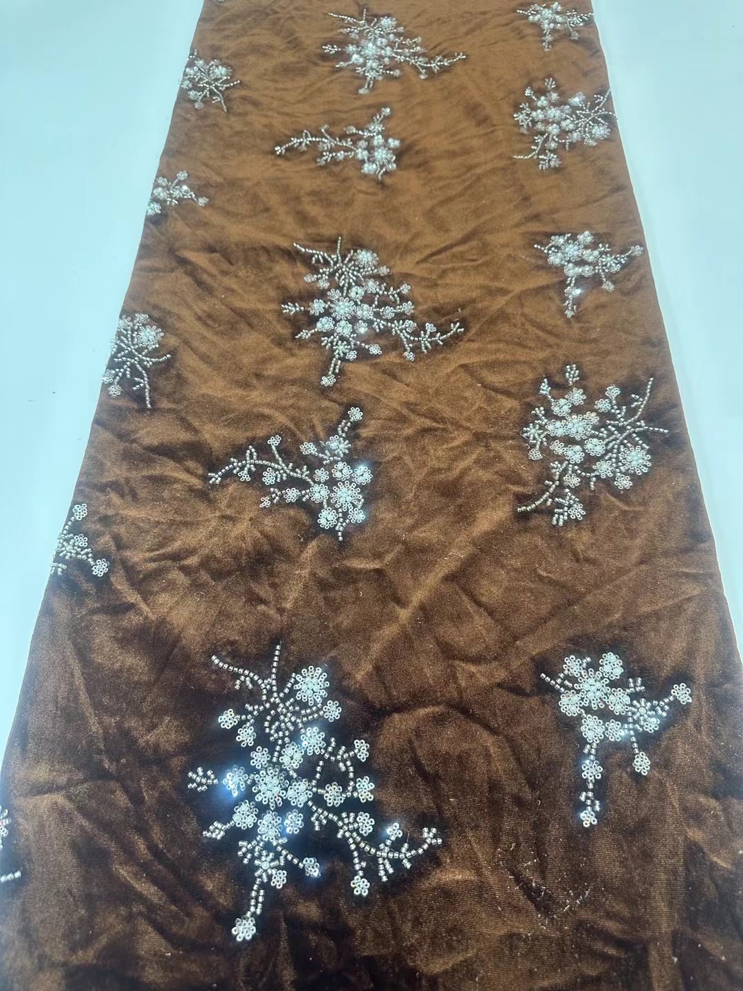 African Handmade Beads Velvet  – Embroidery Net Dress Bewertung und Preis